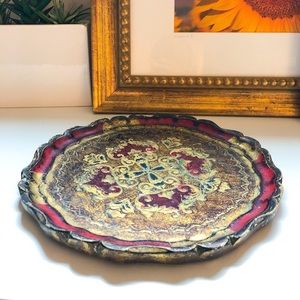 Gorgeous Italian Gold Leaf wood tray